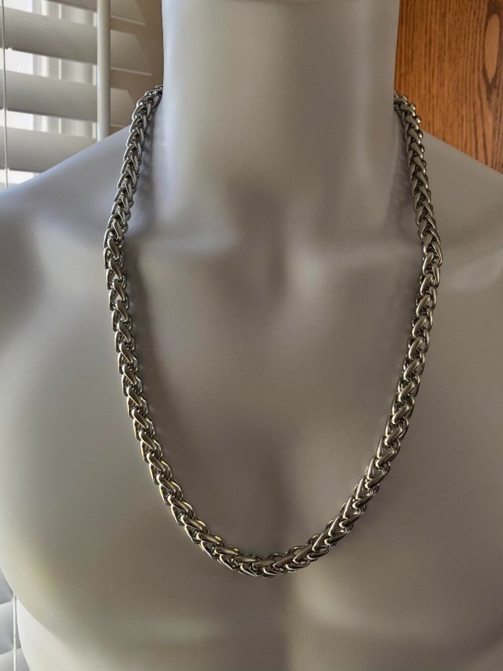 NEW Stainless Steel Chunky Chain 30-inch Wheat Chain Waterproof